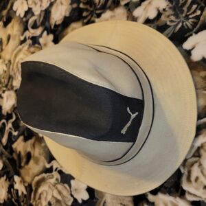 Puma Black and Ivory Fedora Hat